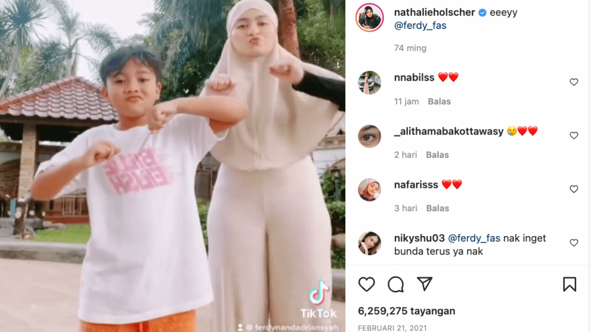 Foto Nathalie Holscher bersama Ferdi