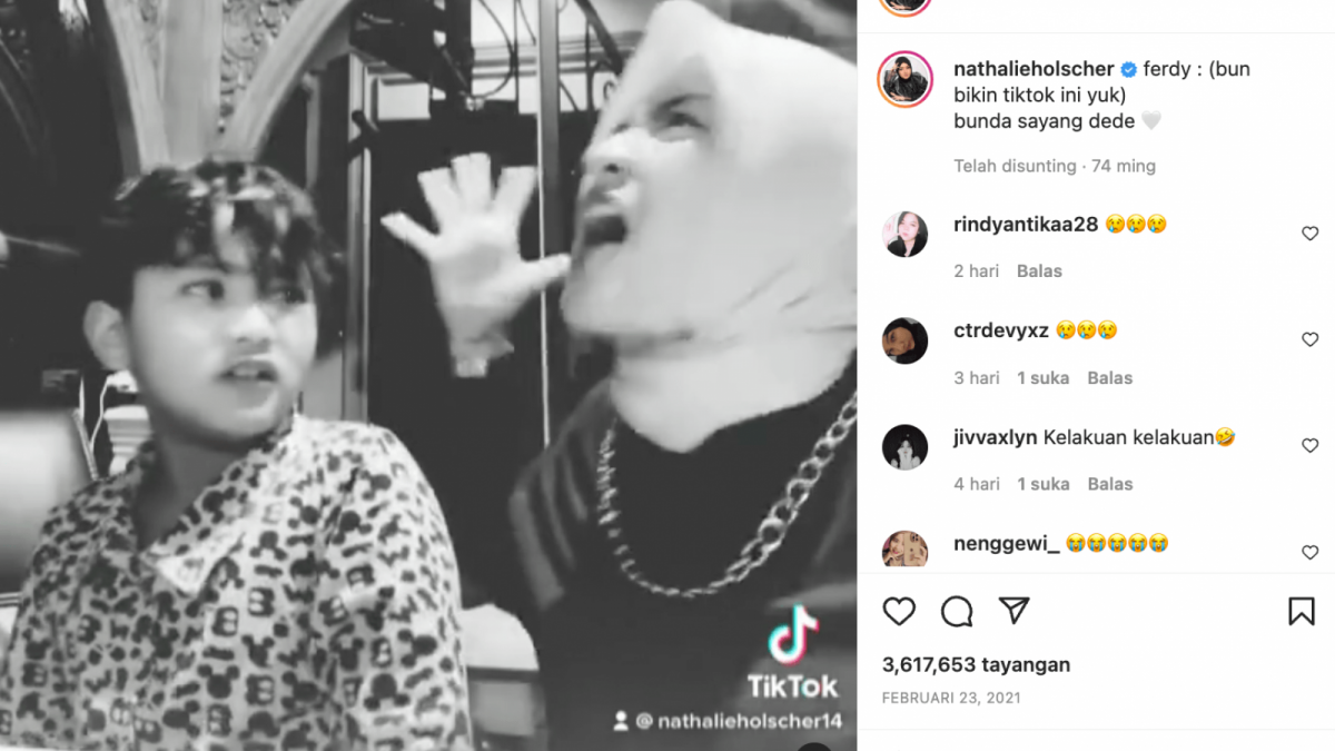 Foto Nathalie Holscher bersama Ferdi