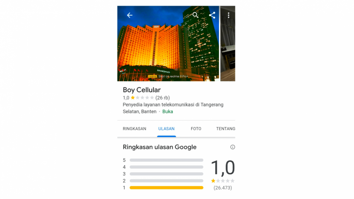 Review di konter HP yang diduga milik ibu pencuri cokelat di Alfamart