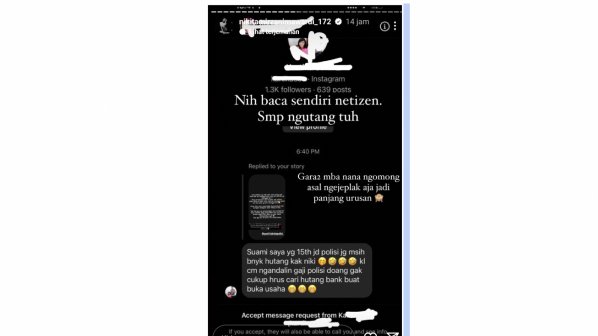 Pesan dari istri polisi kepada Nikita Mirzani