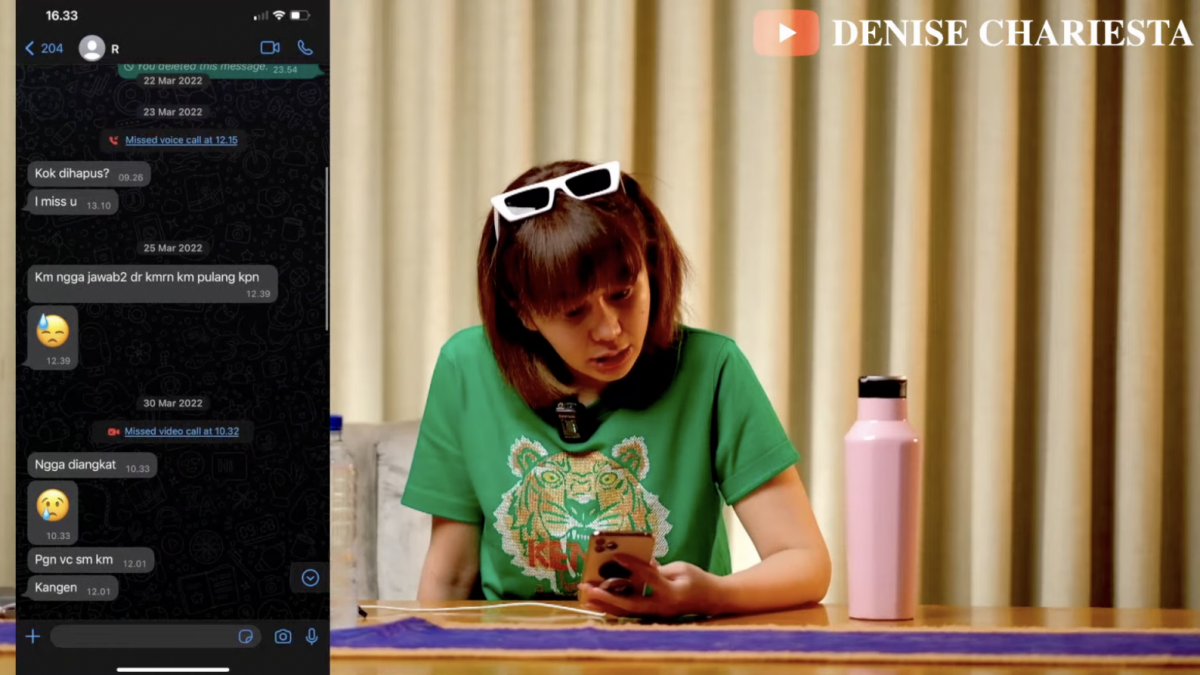 Chattingan Denise Chariesta dengan R