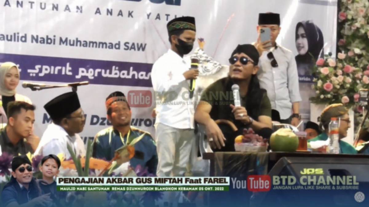 Farel Prayoga di acara pengajian Gus Miftah