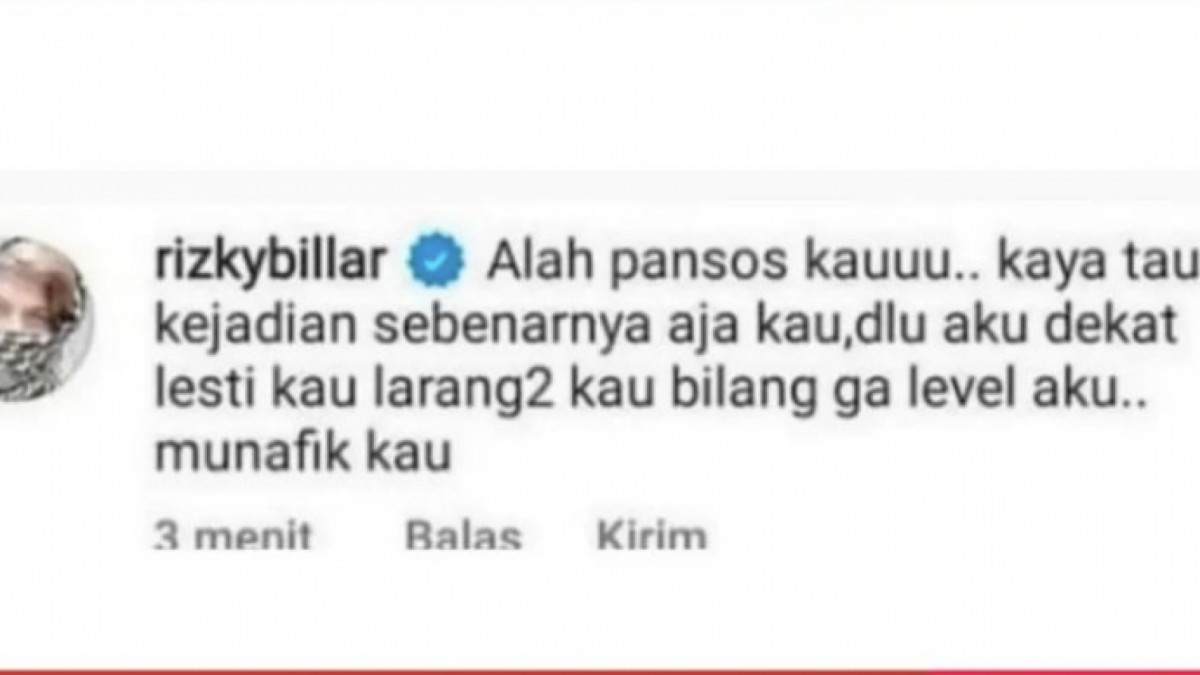 Komentar Rizky Billar