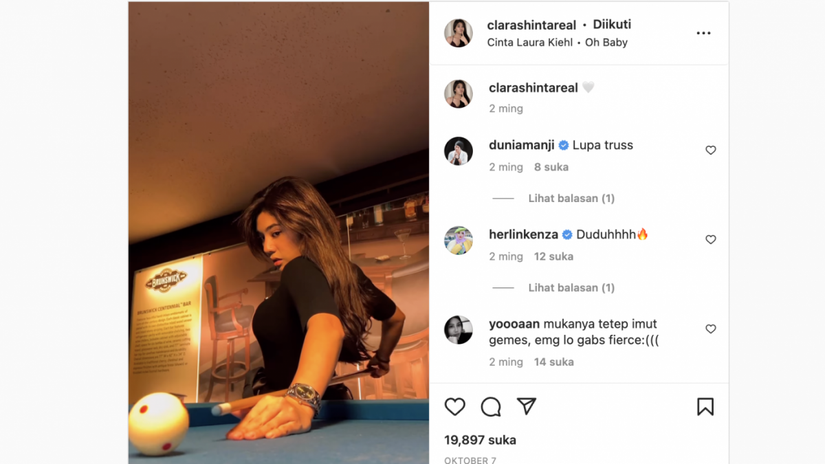 Clara Shinta main biliar