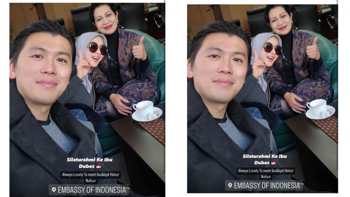 Syahrini bersama ibu Dubes RI [Instagram]