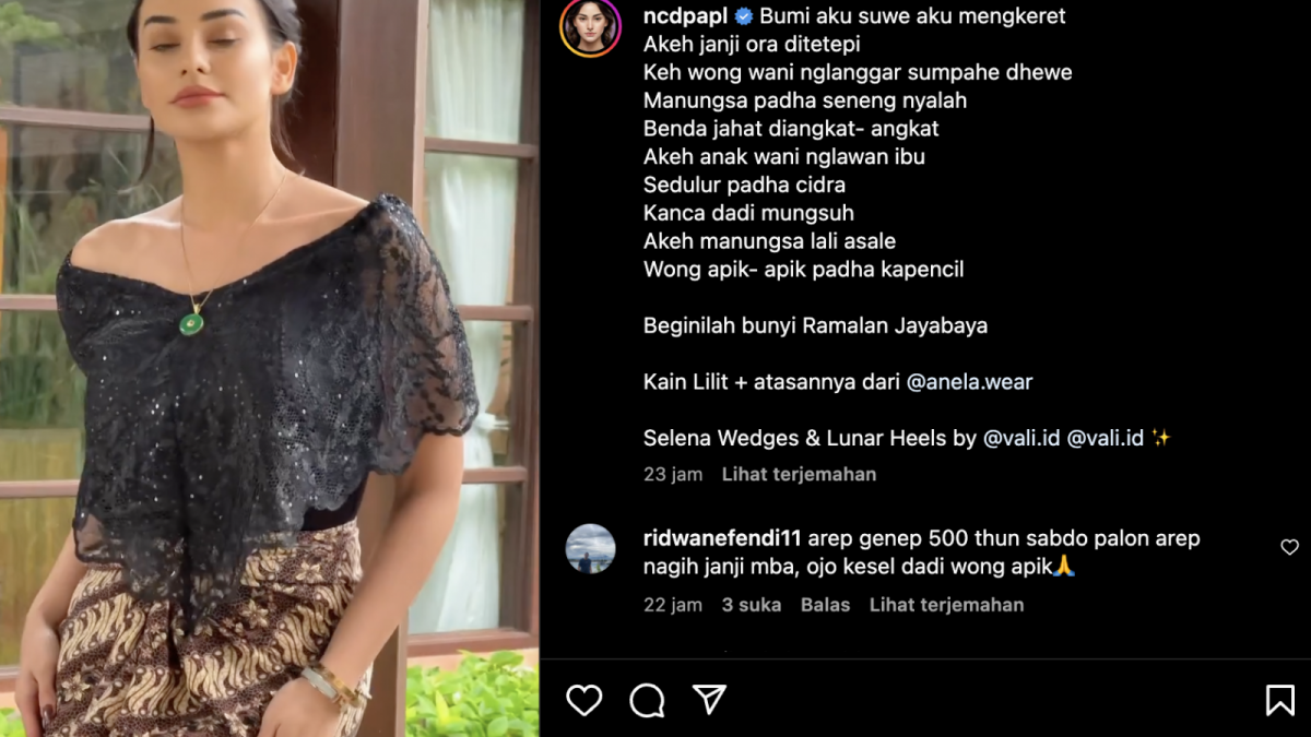 Nora cantik dengan kain lilit