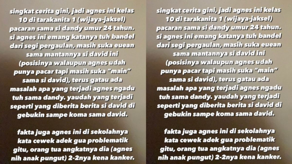 Agnes diklaim sering HS [Twitter]