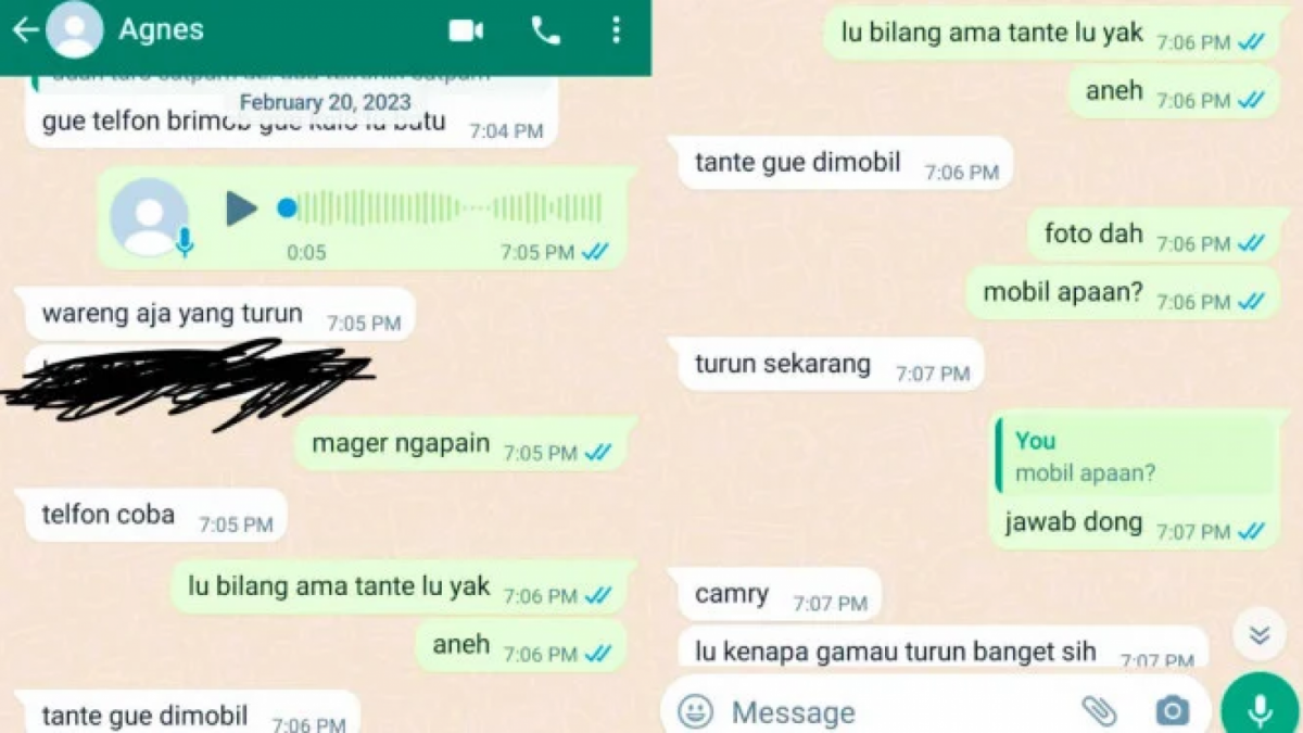 Chat Agnes ke David [Twitter]