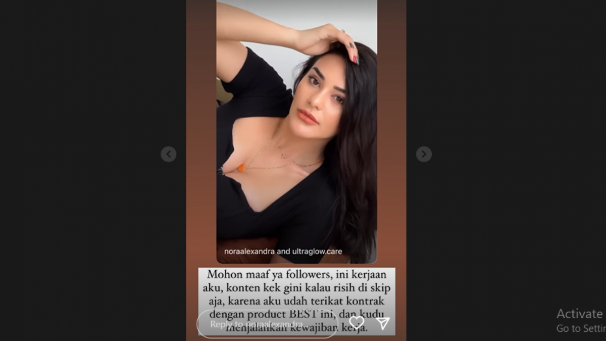 Nora Alexandra minta maaf [Instagram]