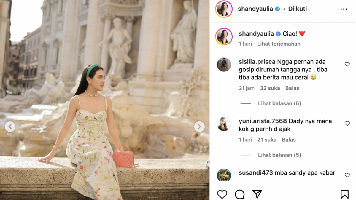 Postingan Shandy Aulia