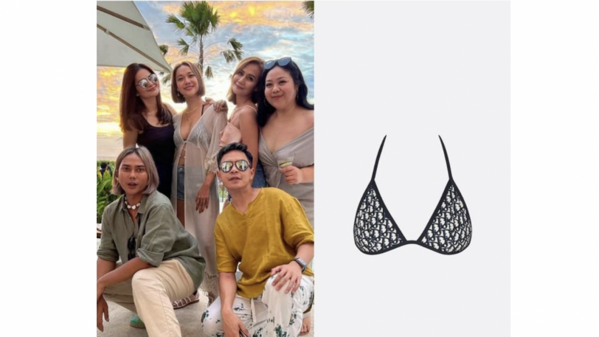 Bikini top keluaran Dior yang dikenakan Unge