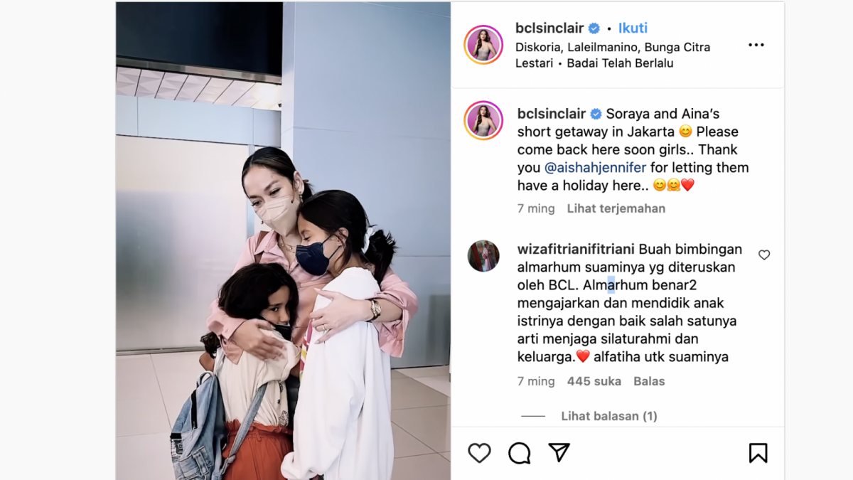 BCL dan keponakan Ashraf