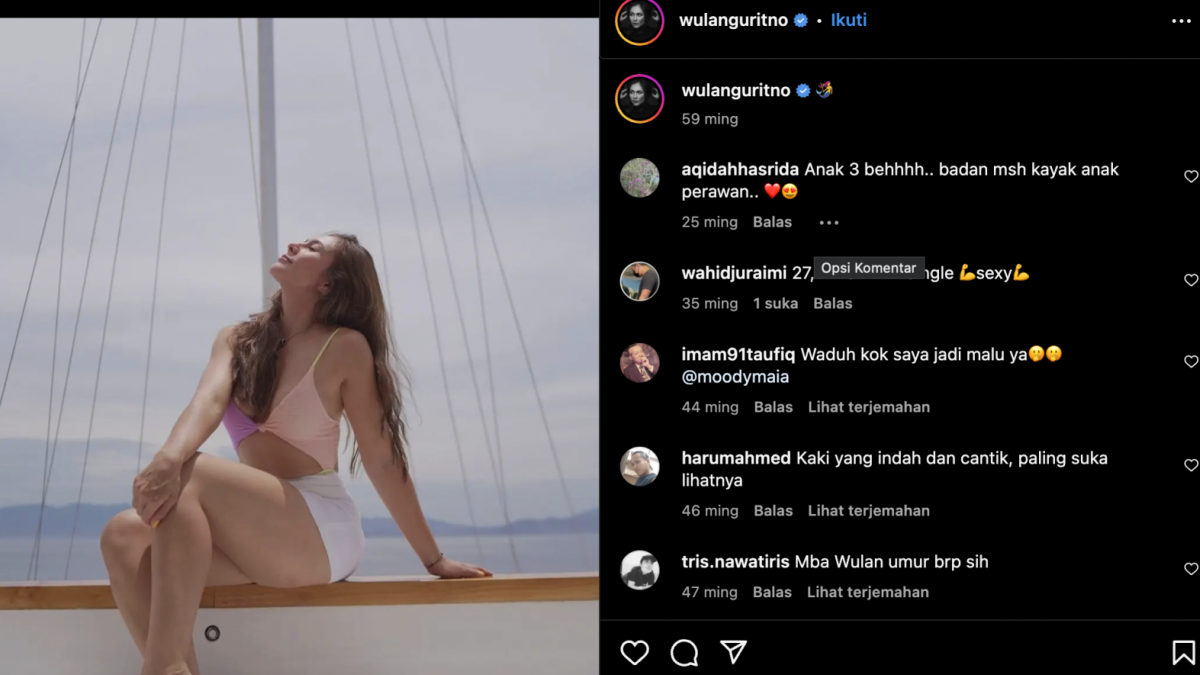 Wulan Guritno ber-one piece ria