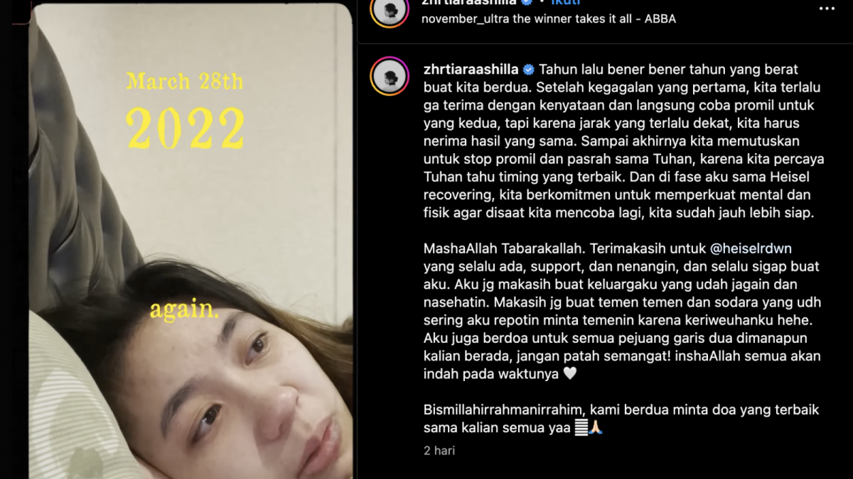 Ashilla kehilangan janin keduanya