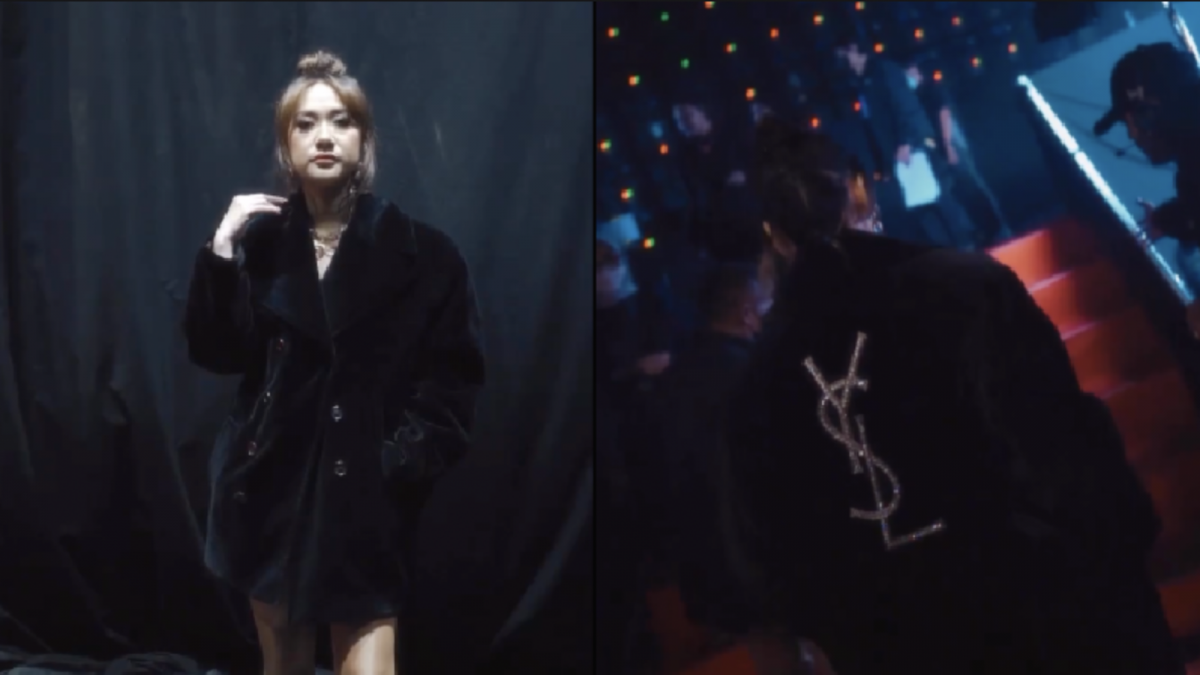 Bunga Citra Lestari dengan jaket YSL