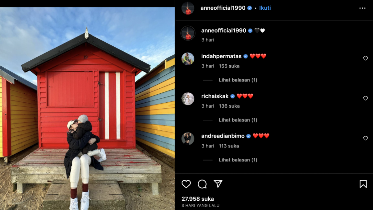 Putri Anne bersama putranya