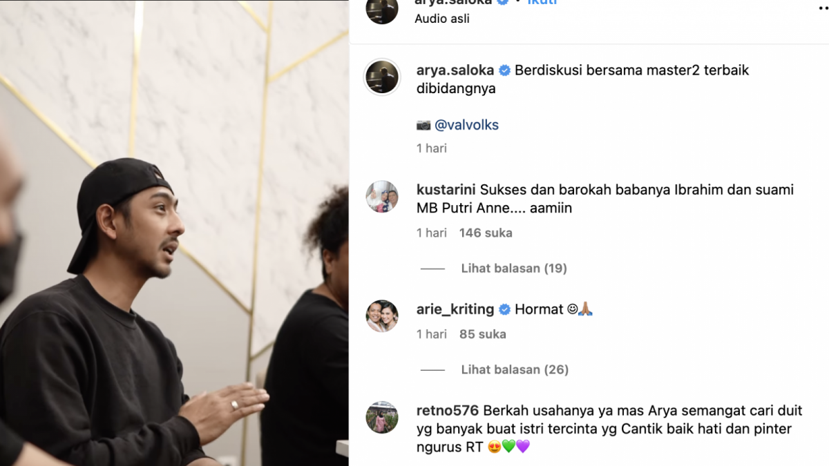 Unggahan terbaru Arya Saloka