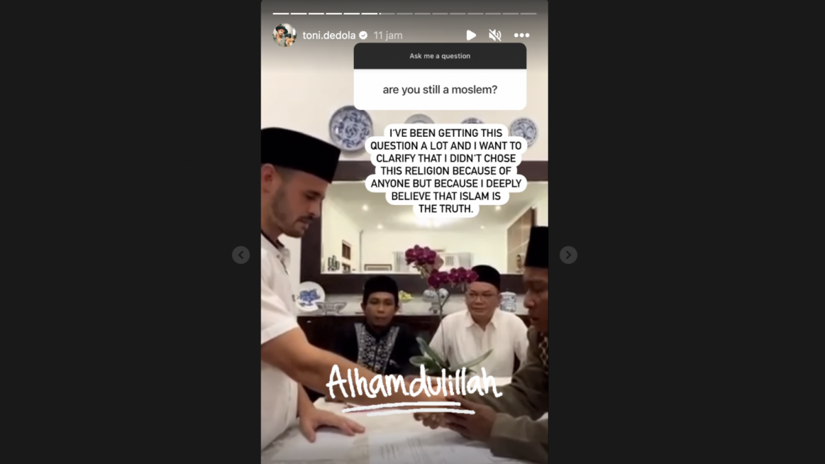 Jawaban Toni Dedola soal agamanya