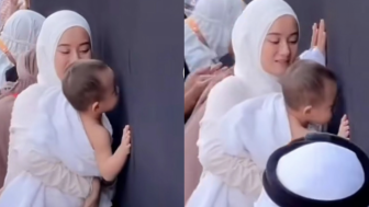 Masya Allah Dinda Hauw Ajak Shaka Cium Ka'bah