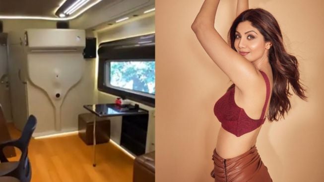 4 Potret Jeroan Mobil Van Mewah Shilpa Shetty, Seperti Apartemen Berjalan!