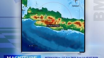 Gempa di Garut Hari ini, Terasa Keras Goncangannya di Wilayah Perkotaan, Berapa Magnitudonya Menurut BMKG?