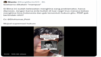 Viral di Twitter, Bima Lampung Sebut Mantan Presiden Soekarno Mampus, Netizen Murka