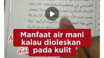 Keterangan dalam Kitab Salaf, Ternyata Air Mani Manusia Jika Dioleskan ke Kulit Akan Seperti ini