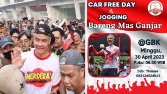 Netizen Sindir Ganjar Pranowo yang Jogging di GBK "Kan memang diundang, panjenengan lali po"