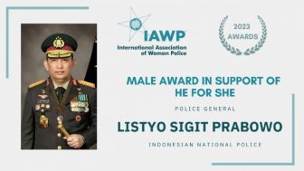 Selamat Jendra! Berperan Dalam Memajukan Polwan, Jendral Listyo Sigit Prabowo Raih Penghargaan IAWP 2023 He for She