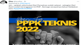 Warga Net Heboh Pertanyakan Nasib ASN PPPK Teknis 2022, Usai Pengumuman BKN, Mungkinkah Reformulasi berjalan?