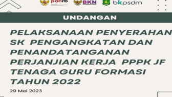 Satu Peserta Status BTL  BKN, Pemkab Daerah Ini Resmi Rilis Penyerahan SK ASN PPPK Guru 29 Mei 2023, Selamat Ya!