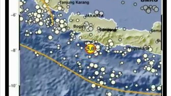 Setelah di Sukabumi, Gempa Magnitudo 5,0 Kembali Mengguncang Barat Daya Kabupaten Bandung