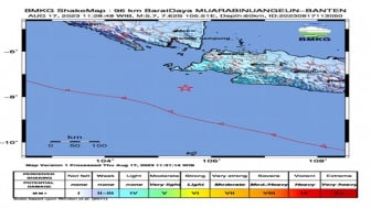 Gempa 5,7 Magnitudo di Muarabinuangeun, Banten, Terasa di Garut, Warga : Inggeunggna Lumayan