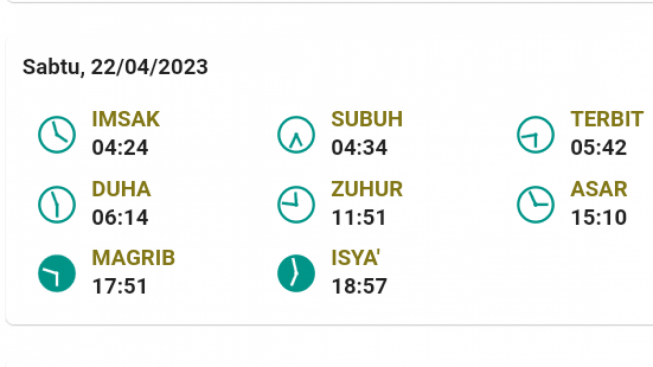 Jadwal Salat Lima Waktu Wilayah Garut, Hari ini Sabtu 22 April 2023