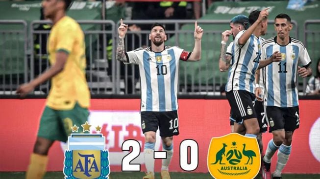 Rumor Messi Main 1 Babak Terbantahkan, Hanya Perlu 2 Menit Bagi Messi Bobol Gawang Australia