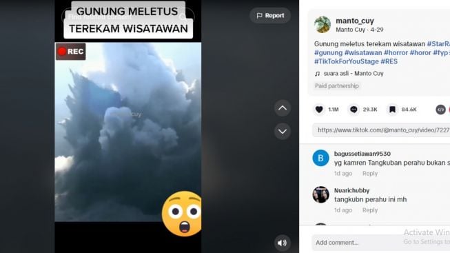 Awalnya Senang Berakhir Mengerikan, Detik-detik Gunung Api Meletus Terekam Ponsel Wisatawan