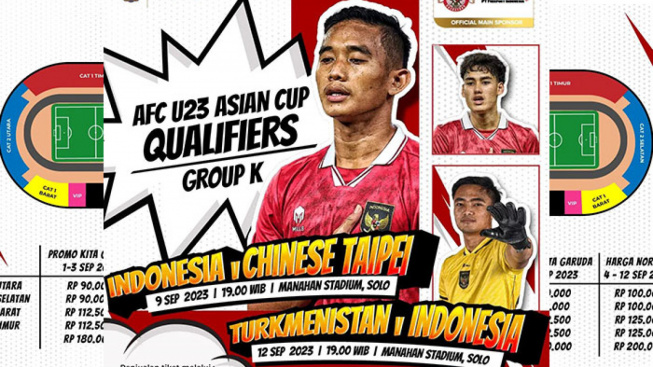 Link Live Streaming AFC U-23 Indonesia vs Taiwan di RCTI