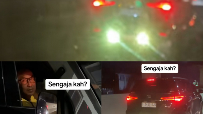 Viral! Fortuner Gunakan Lampu Rem Tembak Silaukan Mata di Tol Jakarta Cikampek