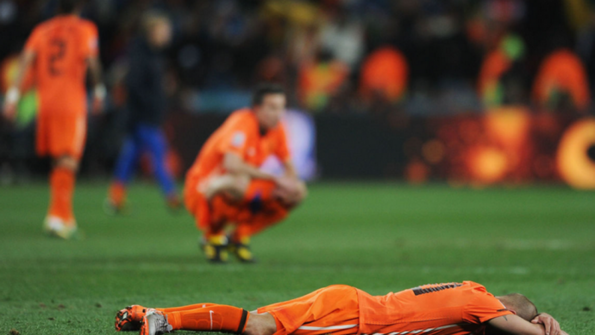 Timnas Belanda di final Piala Dunia 2010. [si.com]