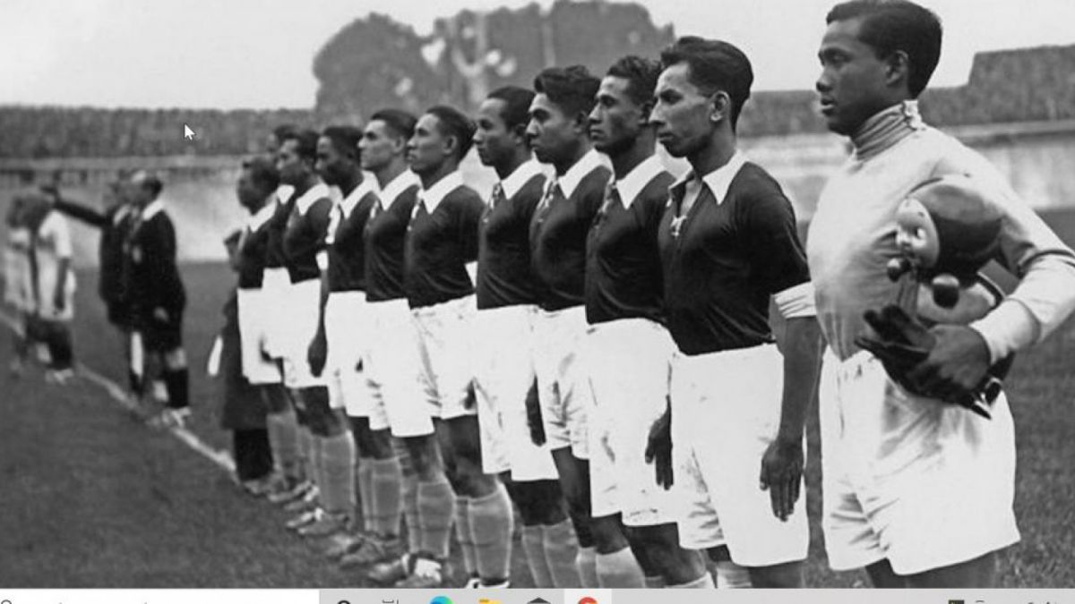 Tim Hindia Belanda di Piala Dunia 1938 di Prancis. (Historia.id)