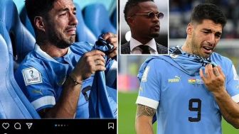 Masih Simpan Dendam, Patrice Evra 'Like' Foto Suarez Menangis Usai Uruguay Tersingkir