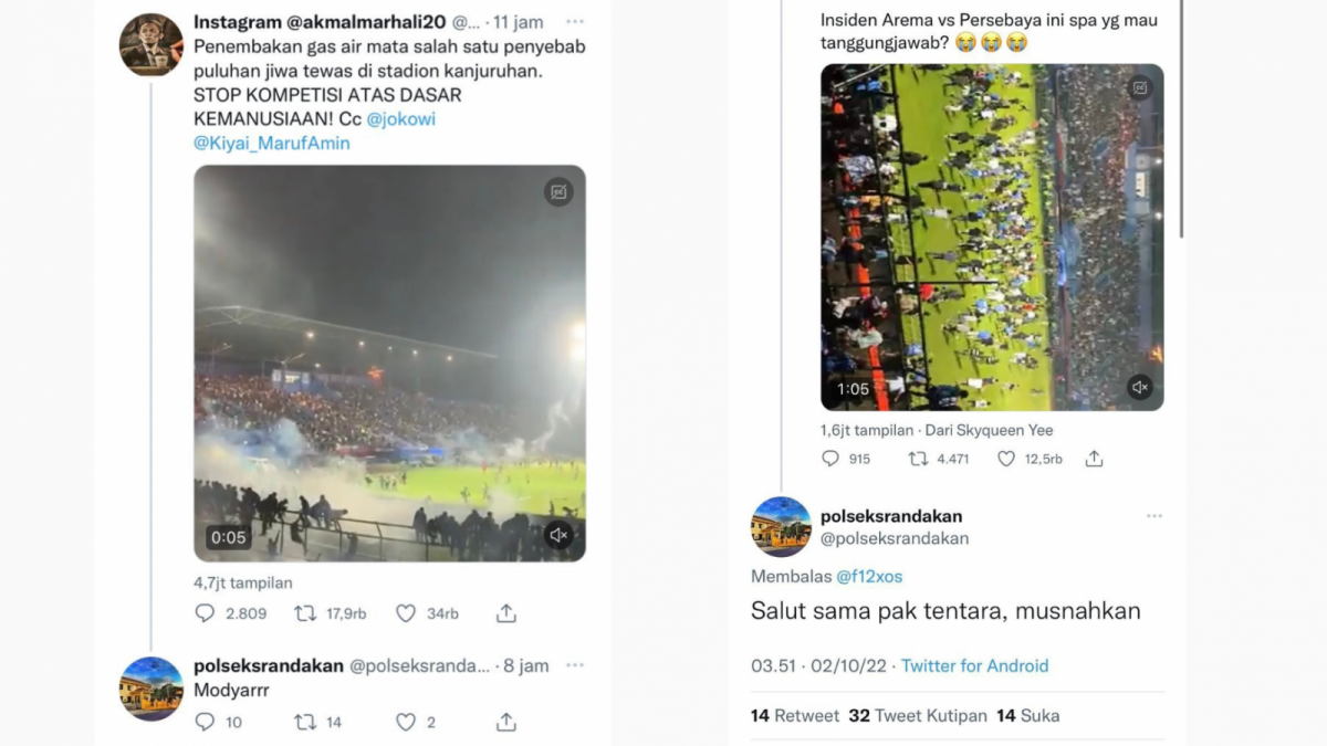 Cuitan Polsek Srandakan yang buat publik heboh karena dinilai tidak berempati. [Twitter/baksosapi, adtadt]