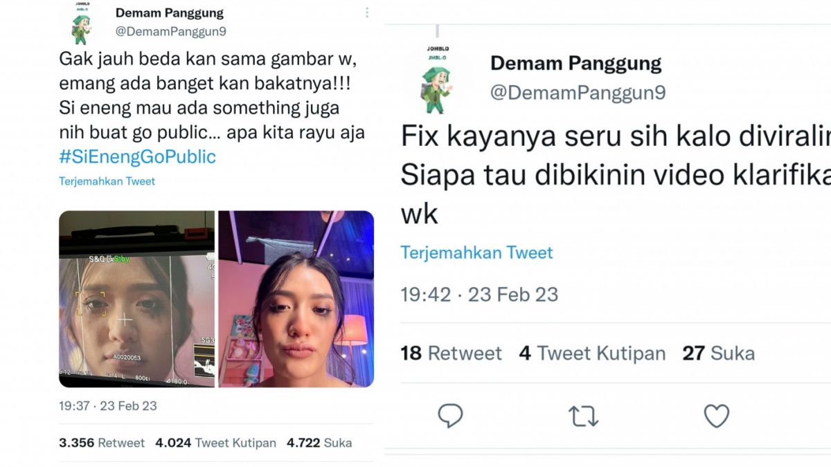 Tangkapan layar cuitan soal Annisa Aziza. [Twitter/@Demampanggun9]