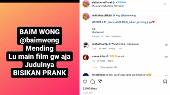 Aldi Taher Minta Baim Wong Main Film Berjudul 'Bisikan Prank', Netizen: Setuju