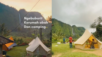 Camping di Rumah Abah dengan View Air Terjun, Content Creator Tuai Cibiran