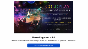 Lebih dari 500.000 Pengguna Antre Beli Tiket Pre-sale Konser Coldplay