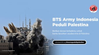 Keren! BTS Army Indonesia Kumpulkan Rp1,02 Miliar untuk Bantu Palestina