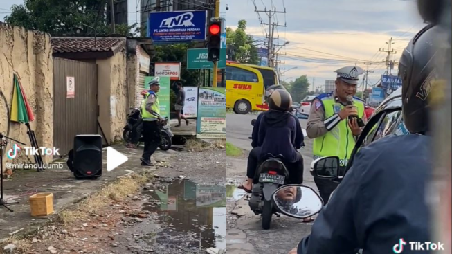 Himbau Tertib Berlalu Lintas dengan Cara Unik, Polisi di Jogja Ini Banjir Pujian Warganet