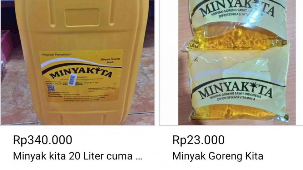 Gawat! MinyaKita Di Toko Online Harganya Melambung Sampai Rp23.000/Liter