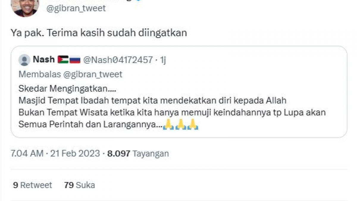 Cuitan Gibran Rakabuming Raka [[Twitter]]